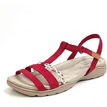 Clarks Damen Sandalen Amanda Tealite 26171130 Rot 38