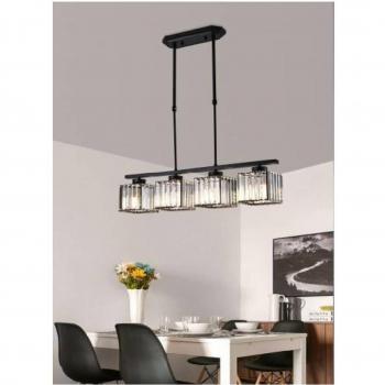 Luminaire Sospension 4 Cubes Design Noir E27