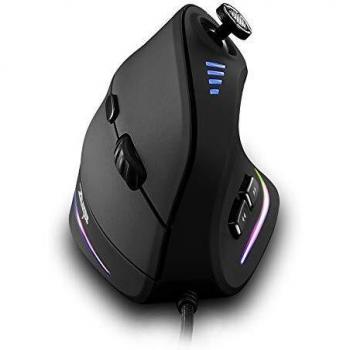 Souris Zelotes C18 Avic 10 000 DPI Fil USB, modèle droit, couleur noir