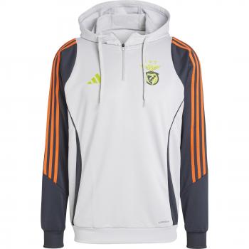 Adidas Benfica 24/25 Unisex Solid Grey Hoodie – Size Large