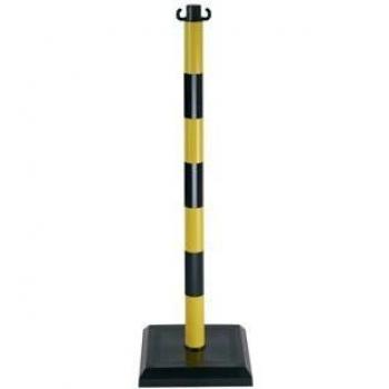 Poteau PVC jaune sur socle lesté 3kg