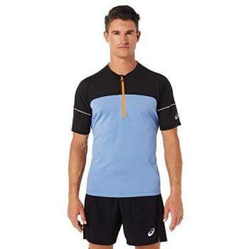 Asics Fujitrail Top Herren Laufshirt Blau Größe L