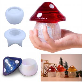 Moule en silicone DIY Crystal Drop pour pot de champignon et boîte de rangement