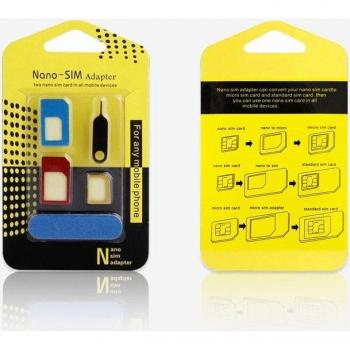 Kit Nano Micro SIM Standard 5en1 Convertisseur Aiguille Plateforme Ouverte