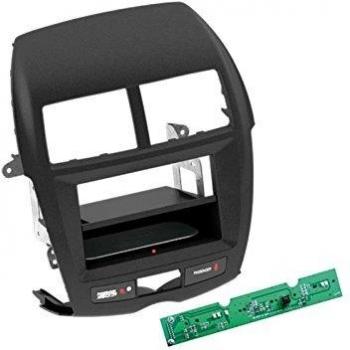 Carmedio 1‑DIN Radioblende mit Inbay® Ablagefach Mitsubishi ASX – Schwarz