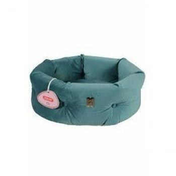 Zolux - Cestino per gatti Chambord - Velluto Chesterfield - Diametro 41cm - Verde pavone
