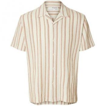 Selected Homme Oversize-Hemd in gebrochenem Weiß
