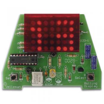 Horloge Soudure Whadda 35 LEDs Défilement Temps et Date DIY
