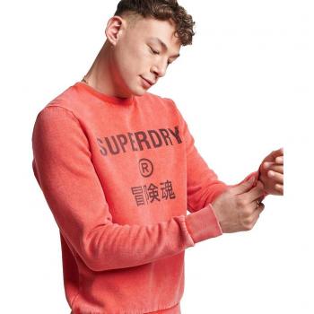 Felpa Superdry Vintage Corporate Rosso, Arancione e Nero XL