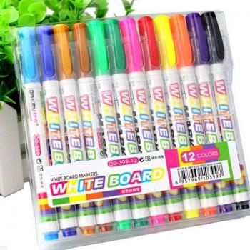 Marqueurs Liquides pour Tableau Blanc - 12 Pièces