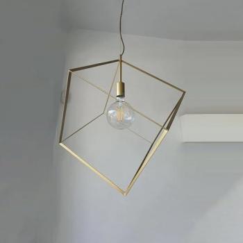 Suspension Cube Or 1xE27 40W