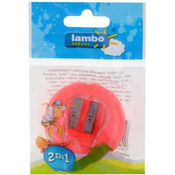 Temperówka LAMBO SCHOOL z gumką 2w1