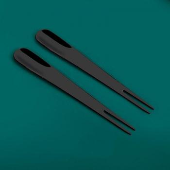 WORTHBUY 2-in-1 Stainless Steel Fruit Fork Dessert Spoon
