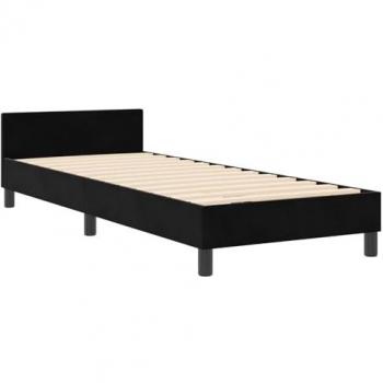 Cabecera Elegante en Negro 80x200 con Terciopelo