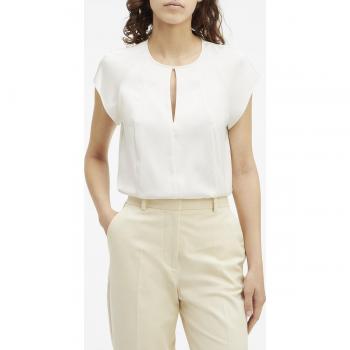 Blusa de satén blanca Calvin Klein mujer