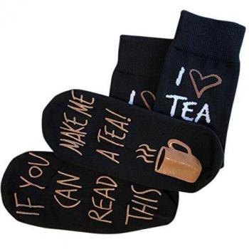 Novelty Socks, If You Can Read This Make Me A Tea! – Ideal Gift for Tea Lovers (Black)