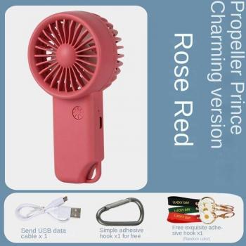 Ventilador de bolsillo USB con hebilla para viajes al aire libre