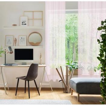 Cortina con Ollaos Metálicos Semitranslúcida - Pack de 2 - Diseño Moderno - Tamaño 140x260 cm