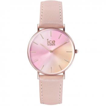 ICE-WATCH - CITY sunset Ballerina - Rosa Damenuhr mit Lederarmband - 015754
