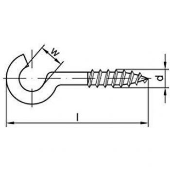 Schraubhaken R 88141 Typ 11 K gebogen 25 x 2,3 x 8 Stahl weiß beschichtet 100 Stück