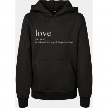 Kapuzensweatshirt MISTERTEE MisterTee Herren Kids Love Definition Hoody Gr. 134/140, schwarz