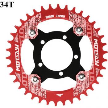 Stainless Steel E‑Bike Chainring + 104BCD Crank Adapter – 32T/34T/36T/38T