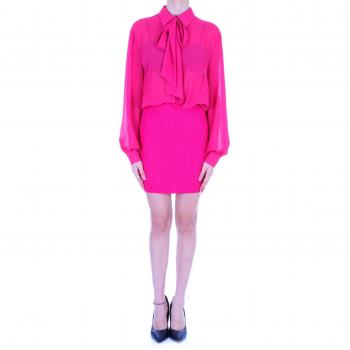 Semicouture Pink Short Dress for Women, Size S, Button Closure
