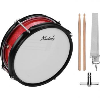 Muslady 8-Inch Snare Drum Head Set with Drumsticks and Strap
