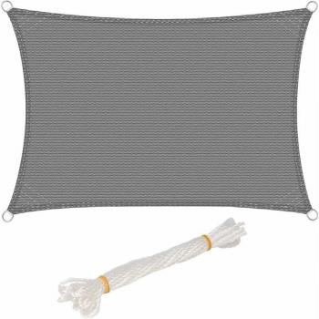 Voile de jardin respirante 2.5x4m, anti-UV 85%, couleur gris