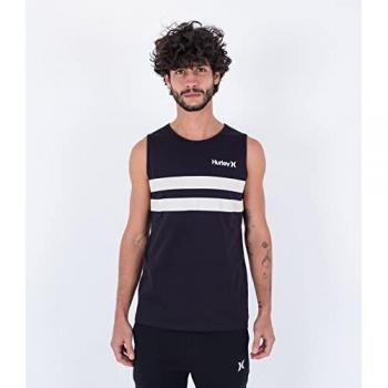 Hurley Oceancare Stripes Zwarte Tanktop voor Mannen
