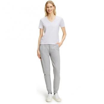 Falke Donna Top Collo a V Bianco XL