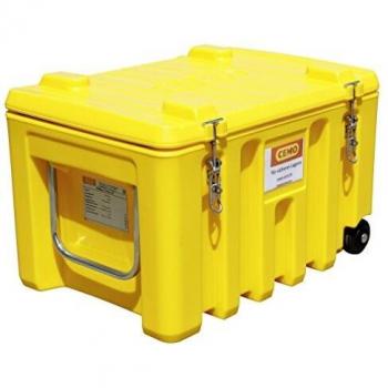 Trolley CEMO CEMbox 150 litres, polyéthylène, jaune, dimensions 800 x 600 x 530 mm