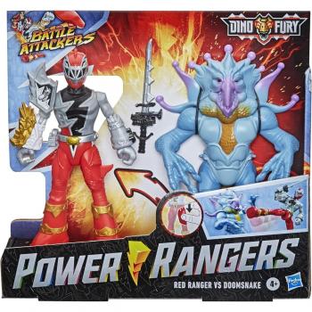 Power Rangers Dino Fury Red Ranger vs Doomsnake Battle Pack