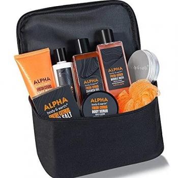 Gift Sets for Men, 9Pcs Spa Gifts for Him with Fresh Citrus