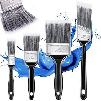 Lasur‑Pinsel Set – 4‑teilige Lackpinsel ohne Borstenverlust