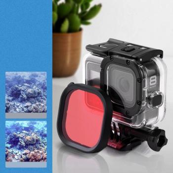 Filtre de couleur rouge Magenta pour GoPro HERO 8 Super Suit