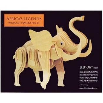 Elefanten-Puzzle aus Afrika - Handgefertigtes Kinderspielzeug