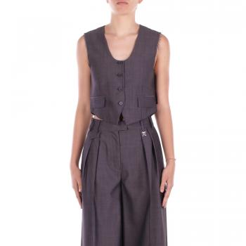 John Richmond Women's Grey Vest with Buttons