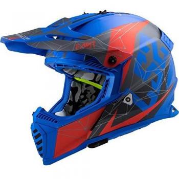 Casco LS2 MX437 Fast Evo Alpha azul mate / rojo