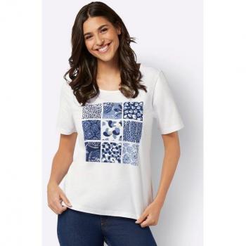 Buntes Rundhalsshirt für Damen