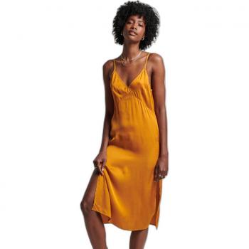 Superdry Cami Dress Satinato Inca Gold XL
