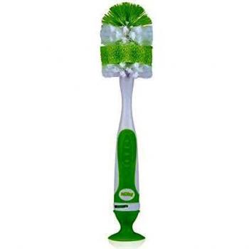 Nuby Cepillo Biberones y Tetinas Base de Ventosa Verde 1ud