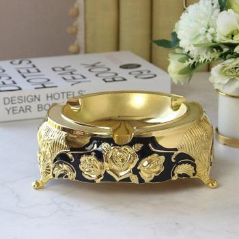 White Ashtray with Antioxidant Rose