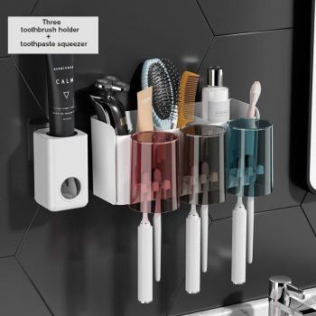 Wall-Mounted Toothbrush Storage Shelf