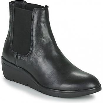 Nola549Fly Leather Women's Wedge Heel Chelsea Boots