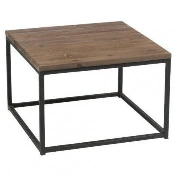 Table basse bois-métal minimaliste