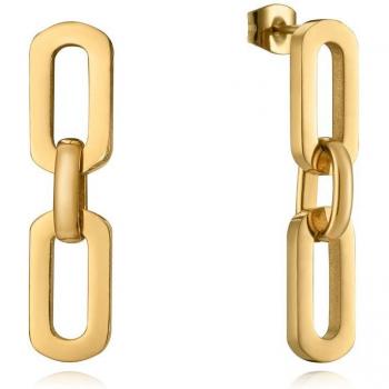 Pendientes de Acero Viceroy con Cadena Dorada