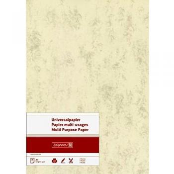 Papier A4 120g marbré chamois 35f