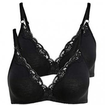 Bralette-BH PETITE FLEUR Gr. 85, Cup B, schwarz (2xschwarz)