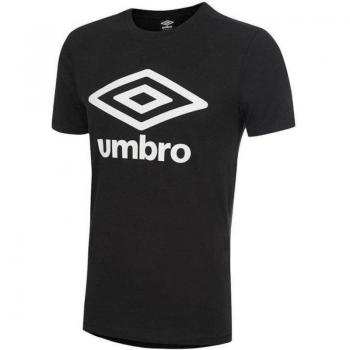 Umbro Men's Black T-Shirt with Large Logo - Size Small